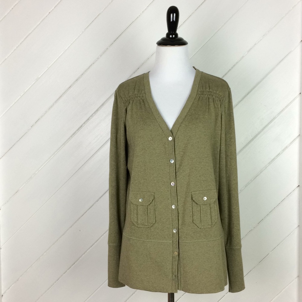 {Soft Surroundings} long v neck cardigan